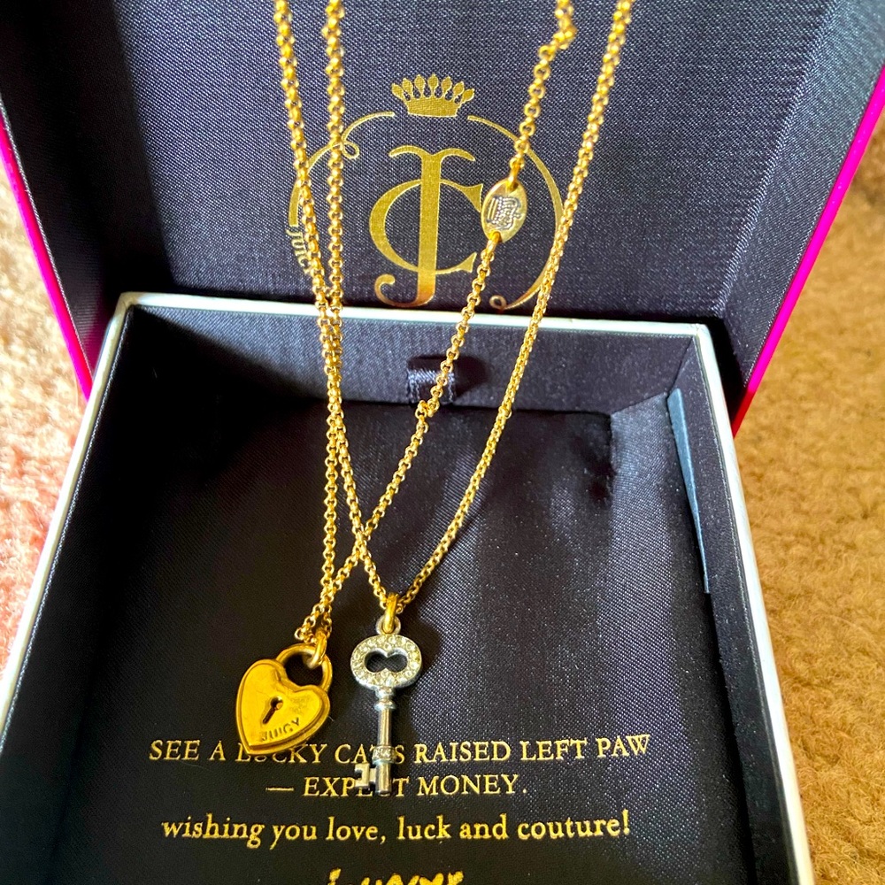 JUICY COUTURE LOCK & KEY NECKLACE